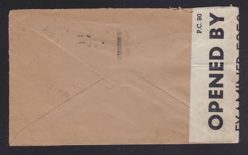 UK 1942/3 3x WWII CENSORED COVERS LONDON SUTTON CROWBROROUGH TO SYRACUSE USA