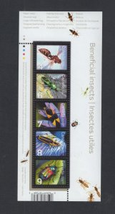 Canada #2410a  (2010 Beneficial Insects definitive sheet)  VFMNH CV $3.00