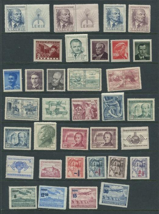 Czechoslovakia  1949 Mi 562-604 MNH Complete Year Cv 83 Euro