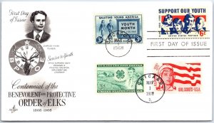 U.S. FIRST DAY COVER BENEVOLENT AND PROTECTIVE ORDER OF ELKS COMBINATION 1968