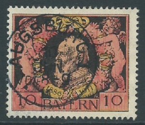 Bavaria, Sc #93, 10pf Used