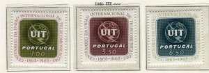 PORTUGAL; 1965 early UIT issue fine Mint MNH unmounted SET