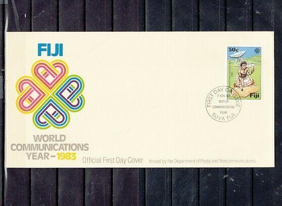 Fiji, Scott cat. 499. Communications issue. Drummer shown. First day cover.