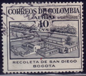 Colombia, 1954, Airmail, Retreat of San Diego,10c, sc#C240, used**