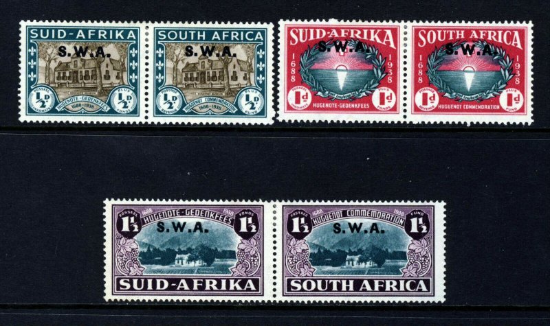 SOUTH WEST AFRICA 1939 Huguenot Landing Set Optd S.W.A. SG 111 to SG 113 MINT