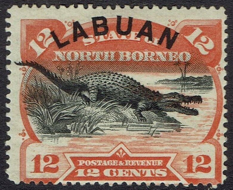 LABUAN 1894 CROCODILE 12C PERF 14.5 - 15