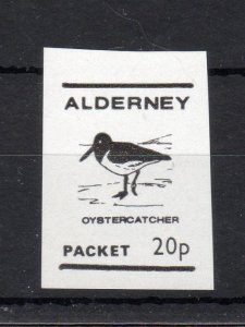 ALDERNEY PARCEL 1980 BIRDS 20p IMPERFORATE PROOF ON UNGUMMED GLOSSY PAPER