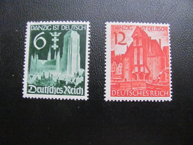 GERMANY 1939 MNH SC 492-3 DANZIG SET VF  (120)