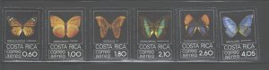 COSTA RICA 1979  BUTTERFLIES  #C759 - C764  MNH