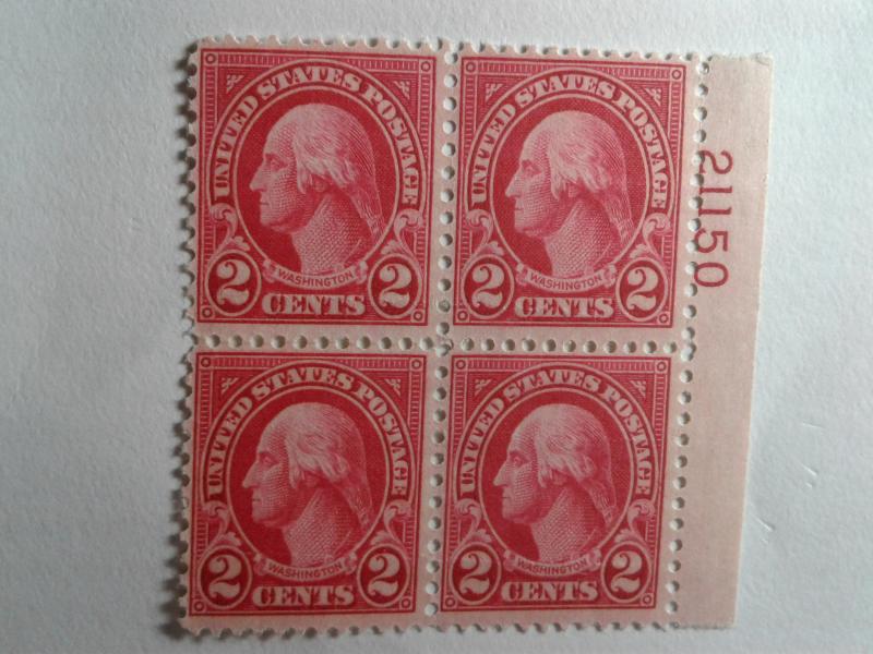 SCOTT # 634 PLATE BLOCK GEM MINT NEVER HINGED  1926 !!