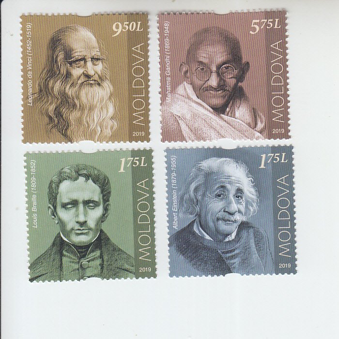 2019 Moldova Famous Persons (4) (Scott 1052-55) MNH