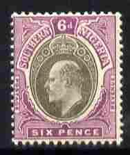 Southern Nigeria 1904-09 KE7 MCA 6d grey-black & purp...