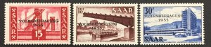 Saar  1955 #257-9, O/P of #'s 242-4, MNH.