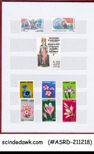 COLLECTION OF FRENCH ANDORRA STAMPS FROM 1966-1996 IN SMALL STOCK BOOK