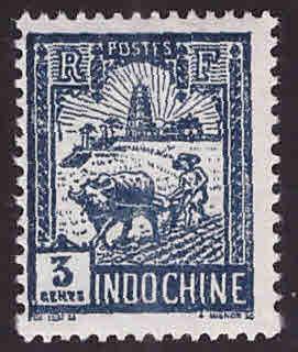 French Indo-China Scott 121 MH* 1927 stamp