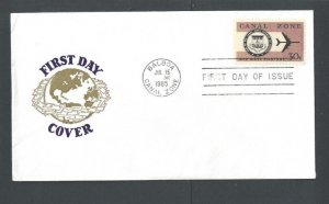 Canal Zone C46 30c FDC Airmail Cover W/Cachet