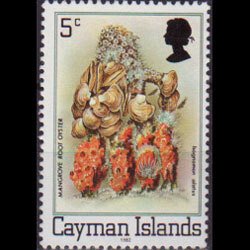 CAYMAN IS. 1980 - Scott# 453d Oysters 5c Used