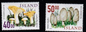 Iceland # 898-899, Mushrooms, Mint NH, 1/2 Cat