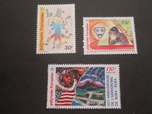 French Polynesia 1993 615,20,21 3 sets MNH