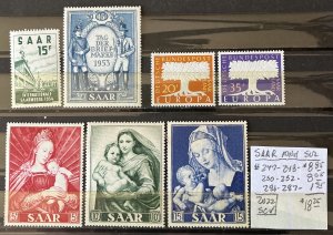 Saar MNH Selection #247//287- SCV=$18.25*