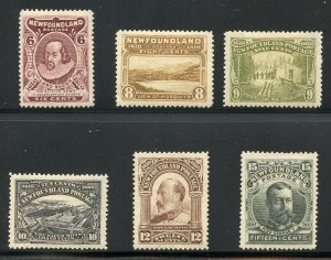 NEWFOUNDLAND SCOTT #98/103 PERF 14 CPL SET VF MINT  HINGED--SCOTT $422.00