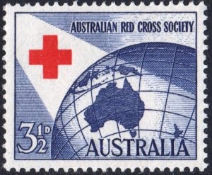 Australia SC#271 3½d Australian Red Cross Single (1954) MNH