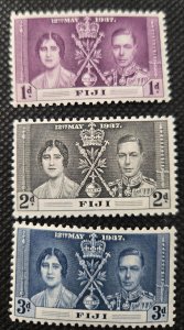 Fiji 1937 Coronation #114-16 MNH SCV $2.00