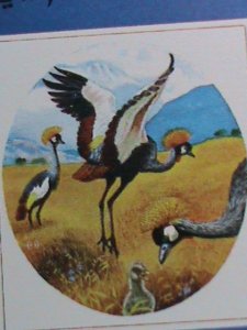 DHUFAR -COLORFUL BEAUTIFUL LOVELY CROWNED CRAIN BIRDS -IMPERF :MNH S/S VF