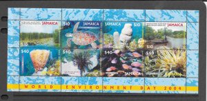 FISH - JAMAICA #985 MARINE LIFE M/S MNH
