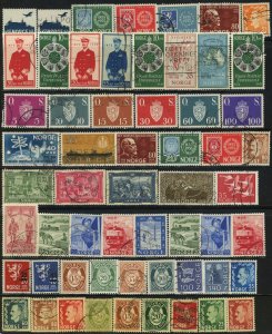 500+ Norway Postage Used Stamp Collection 1883-1982 Europe NORGE