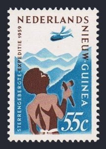 Neth New Guinea 38, hinged. Mi 53. 1959 expedition to Star Mountains.Helicopter.