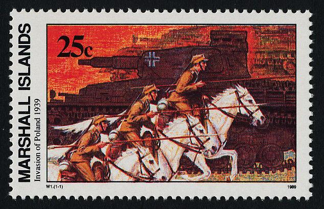 Marshall Islands 239 MNH - Invasion of Poland, Horses, Tanks