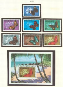 Dominica #427-433a  Single (Complete Set) (Butterflies)