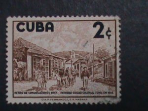 ​CUBA-FOUR- VERY OLD USED CUBA-STAMP-VF WE SHIP TO WORLD WIDE AND COMBINE