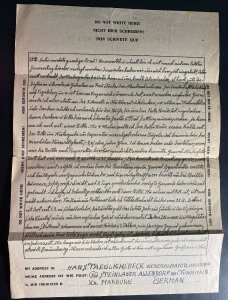 1940s Germany USA POW Camp Letter Cover To Ulm German General Taeglichsbeck