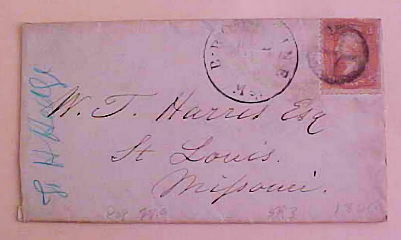 US COVER DPO RF1  #65  MASSACHUSETTS BROOKLINE  1866