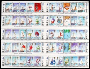 SOLOMON ISLANDS 1986 America's Cup 18c-$1 sheet. MNH **. SG 570a cat £20