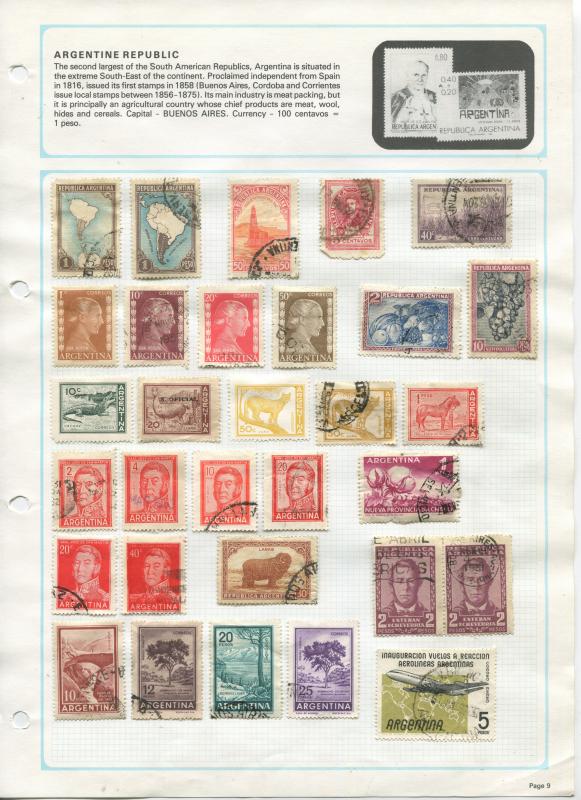 STAMP STATION PERTH Argentina # Various Selection of 106 Stamps Mint /Used