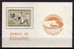 Paraguay, Scott cat. 691a. World Cup Soccer/Football s/sheet.