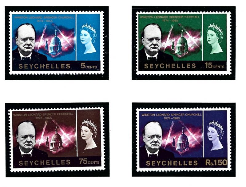 Seychelles 222-25 MNH 1966 Winston Churchill