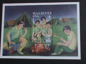 ​MALDIVES-1995-SC#2082-18TH ANNIVE;-WORLD SCOUT JAMBOREE-NETHERLANDS MNH S/S