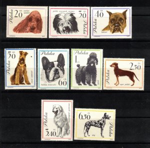 Poland Sc 1115-23 MNH of 1963 - Dogs - HM05