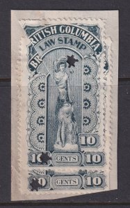 Canada Revenue (British Columbia), van Dam BCL16b, bisect used on piece