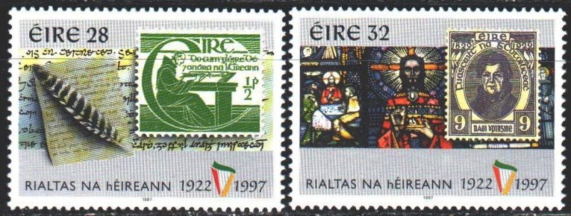 Ireland. 1997. 1022-23 from the series. Stamps on stamps. MNH.