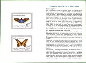 ZA1886 - ARGENTINA - POSTAL HISTORY - Official Stamp Bulletin BUTTERFLIES 1985