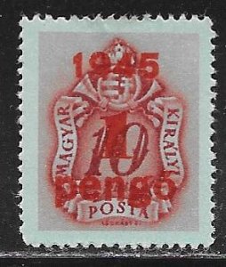 Hungary J178: 1p on 10f Numeral, MH, F-VF