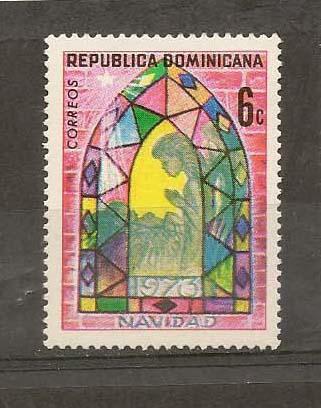 DOMINICAN REPUBLIC STAMP MOG NAVIDAD 1973 #ZA4