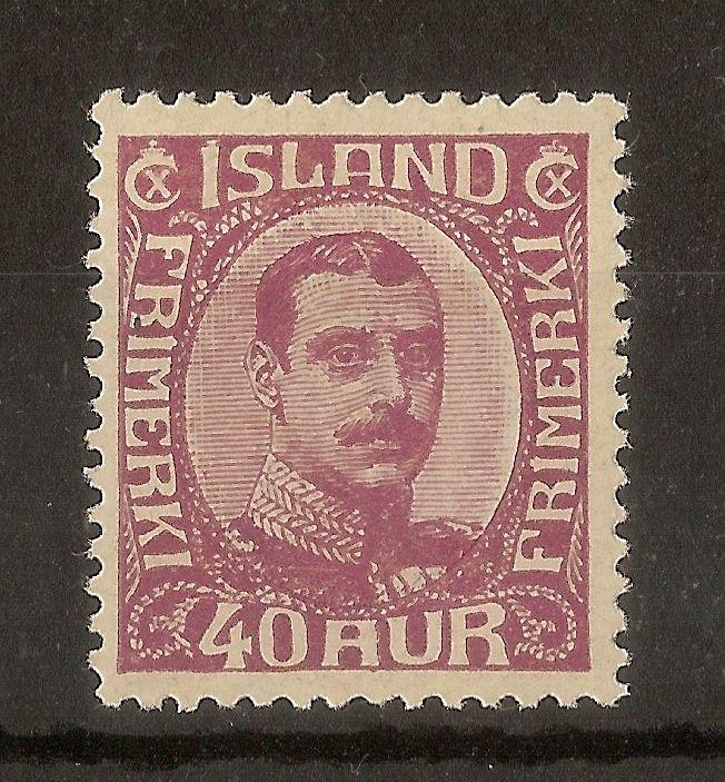 Iceland 1920 Christian 40A SG127 Mint Cat£42