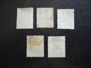 Stamps - Transvaal - Scott# 153-155,158,159 - Used Part Set of 5 Stamps