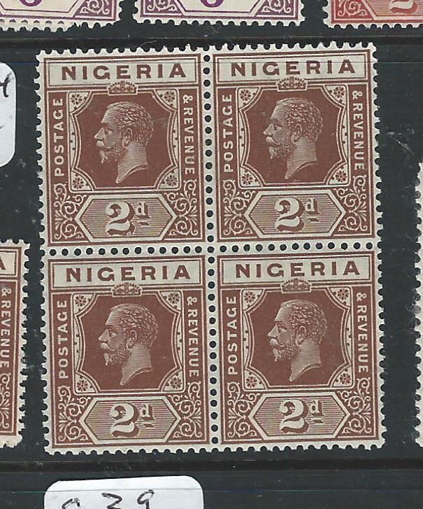 NIGERIA (P2206B) KGV 2D SG 20   BL OF 4    MNH